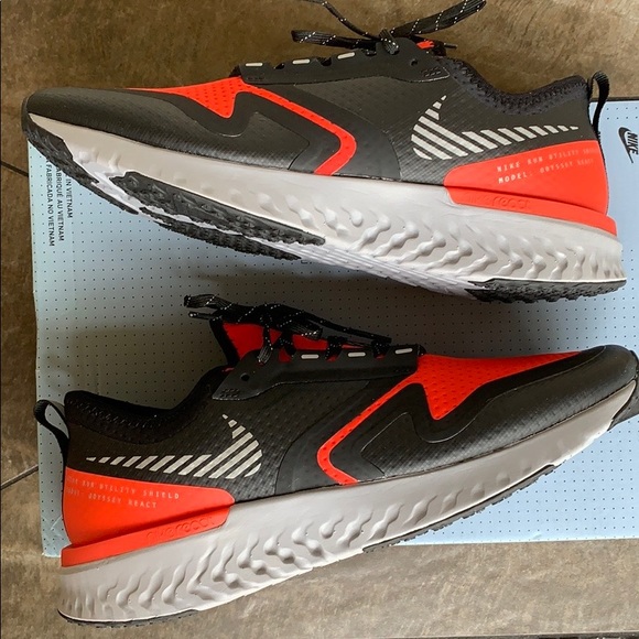 Nike Odyssey React Shield 2 Habanero Red/Black/Thu - Picture 14 of 16